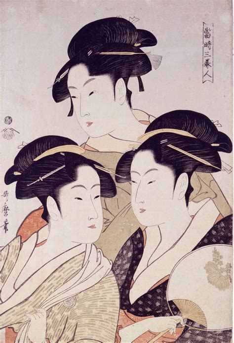 File:Kitagawa Utamaro - Toji san bijin (Three Beauties of the Present ...