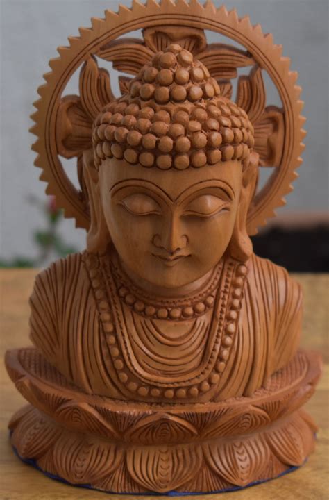 Beautifully Hand Crafted Wooden Buddha Head Handmade Indian Handicraft/wooden Gift/indian ...