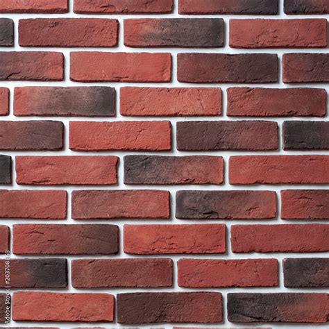 Red and dark brick wall. Block background, design pattern Stock Photo ...