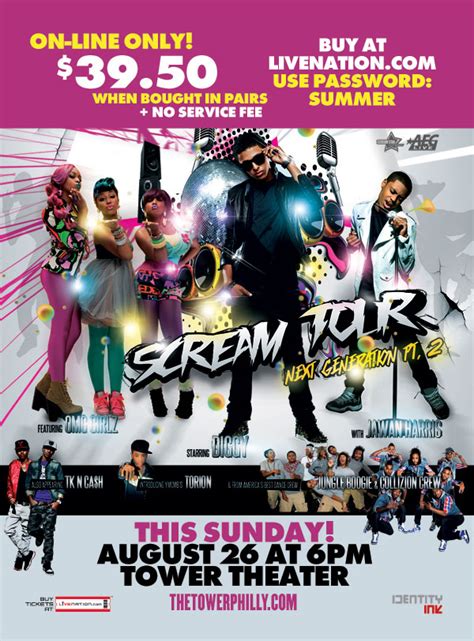 EVENT: Scream Tour Starring Diggy Simmons, OMG Girlz and more (Aug 26th at The Tower Theater ...