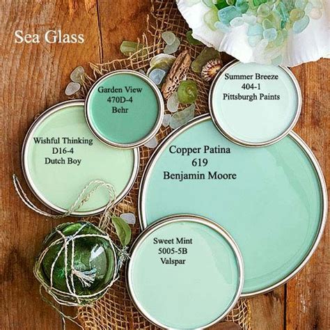 Sea Glass paint colors via BHG.com Green Paint Colors, Paint Color ...