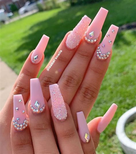 Pin by Ta'shae Fomby on Nails | Nails design with rhinestones, Baby pink nails, Rhinestone nails