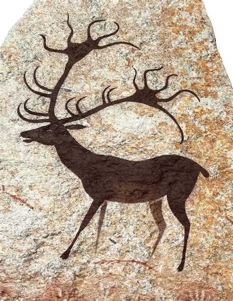 Lascaux Deer Cave Art Painting on Stone - Etsy