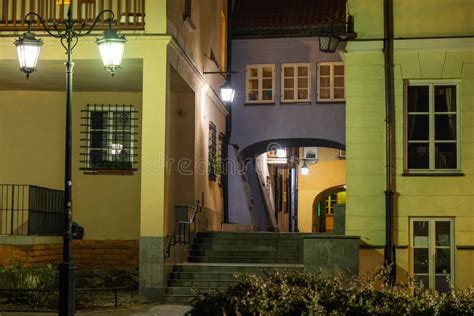 Old Town by Night in City of Warsaw Stock Image - Image of night ...