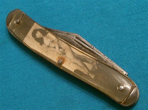 ANTIQUE THORNTON NUDE RISQUE JACK KNIFE KNIVES POCKET -- Antique Price ...