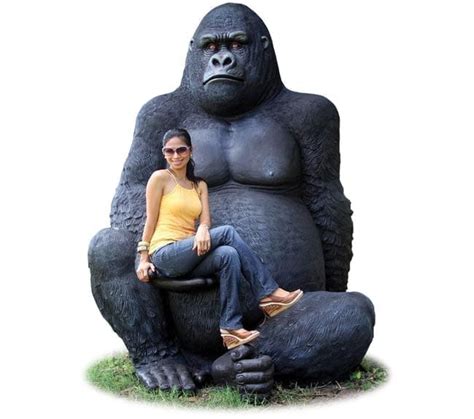 Giant Silverback Gorilla Statue 8ft Sculptures In Australia