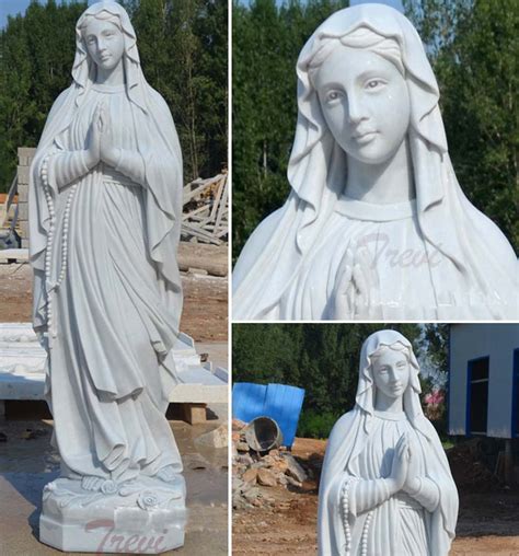 Catholic saint our lady of Lourdes blessed virgin mary marble statues for church TCH-52-Garden ...