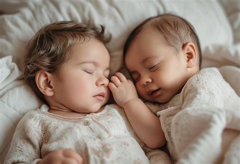 Premium Photo | Two babies sleeping together one is sleeping with the ...