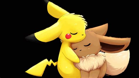 Pikachu x Eevee - Kiss You | Pikachu, Cute pikachu, Eevee cute