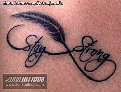 Tattoo of Infinity, Feathers, Letters