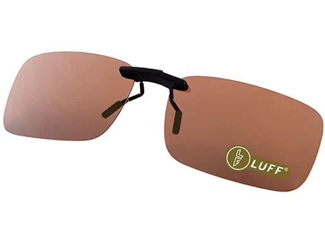 LUFF Polarized Unisex Clip on Sunglasses for Prescription, Brown, Size ...