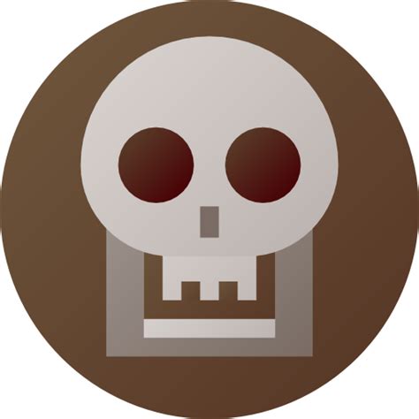 Skull Flat Circular Gradient icon