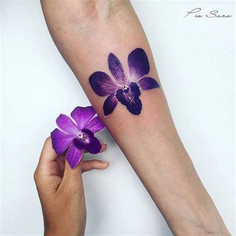 Purple Orchid Tattoo