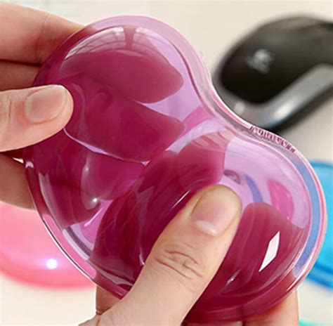 New Heart Silicon Mouse Pad Clear Wristband Pad For Desktop Computer Wonderful Gift cuore della ...