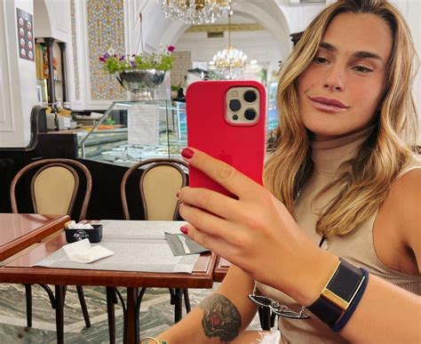 What is the tattoo on Aryna Sabalenka's arm?