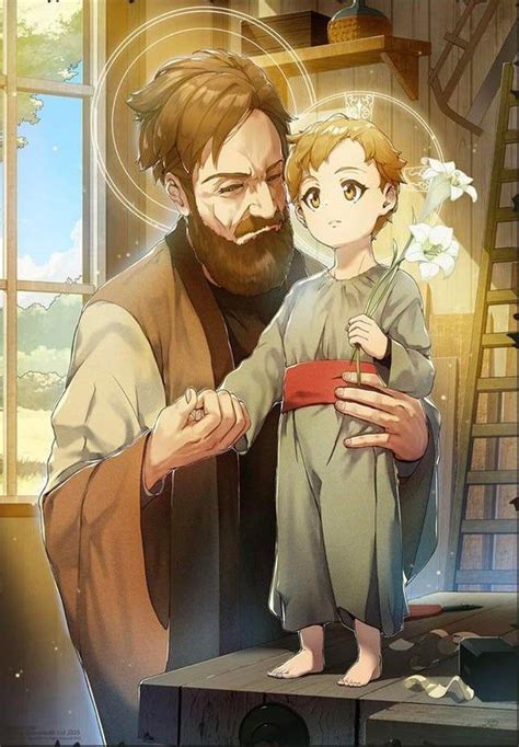 [Free Friday] Lamb of God with St. Joseph, anime style. By Apapico ...