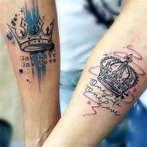 Netter König und die Königin Tattoos - Best Tattoos für Frauen: nett, einzigartig und | Cute ...