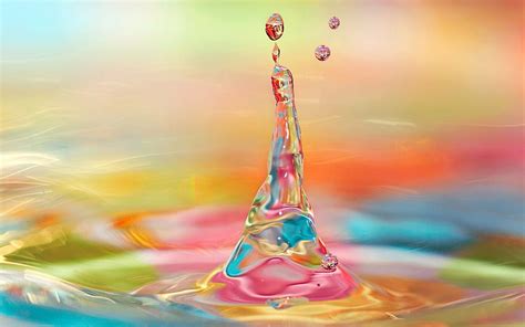 3d Colorful Water Drop Splash Windows Apple, solid green 3d water drops HD wallpaper | Pxfuel