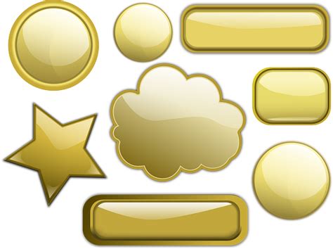 Free vector graphic: Buttons, Gold, Glossy, Badges - Free Image on Pixabay - 150371