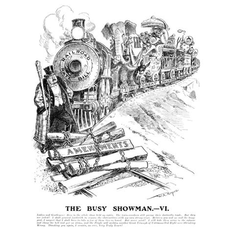 Roosevelt Cartoon 1906. N'The Busy Showman - Iv.' President Theodore ...