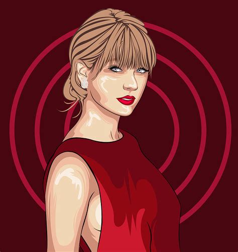 Taylor Swift Drawings Red
