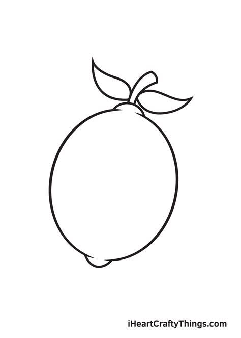 Lemon Drawing - How To Draw A Lemon Step By Step
