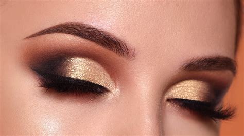 Glam Gold Smokey Eye Makeup Tutorial | Morphe 35O2 Palette - YouTube
