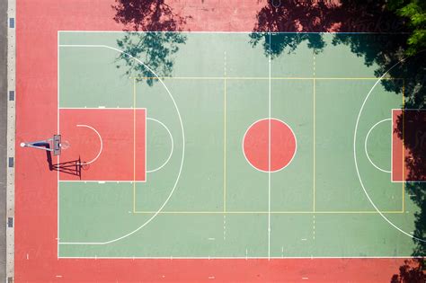 "Aerial View Of Basketball Court" by Stocksy Contributor "Lawren Lu" - Stocksy