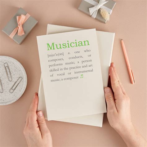 Personalised Musician Definition Music Lovers Card By Bombus