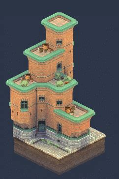 3D tile editor, in your browser. Give it a go! | Broken city, Pixel art, 3d tiles