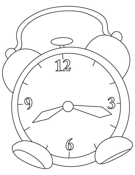 Alarm clock coloring page | Download Free Alarm clock coloring page for kids | Best Coloring Pages