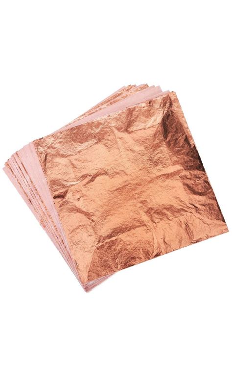 100 Sheets of Copper Metal Foil Leaf Sheets 14x14cm - Etsy