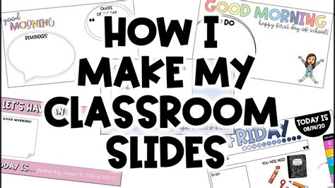 HOW TO MAKE CLASSROOM/MORNING SLIDES FOR TEACHING! | Classroom DIY - YouTube