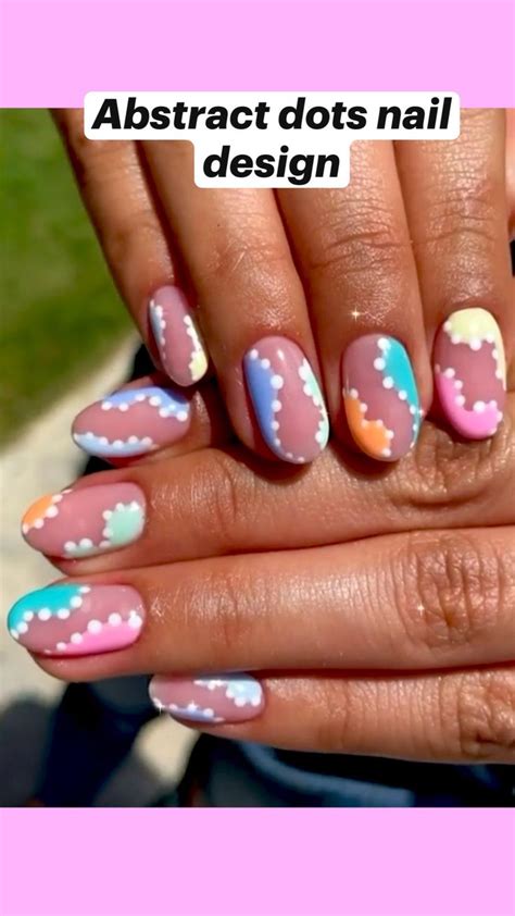 Abstract dots nail design | Dot nail designs, Nail designs, Nail art