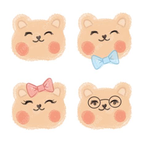 Korean Bear Stickers Hd Transparent, Korean Bear Stickers For Printable Cute Free Download ...