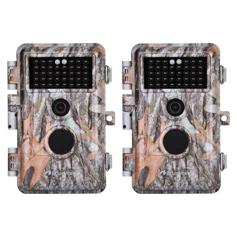 BlazeVideo 2-Pack Game Trail Deer Cameras for Hunting & Home Security 24MP 1296P HD Video Night ...