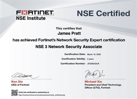 NSE_3_Certificate - James Pratt