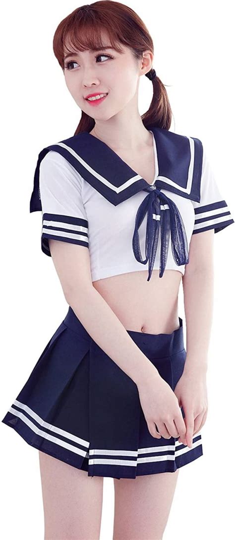 Aedericoe Schoolgirl Outfit Lingerie Japanese Student Uniform Cosplay ...