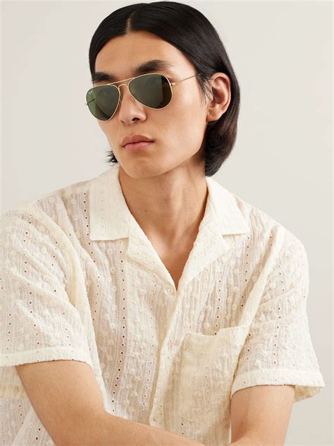 Gold Aviator Gold-Tone Sunglasses | RAY-BAN | MR PORTER