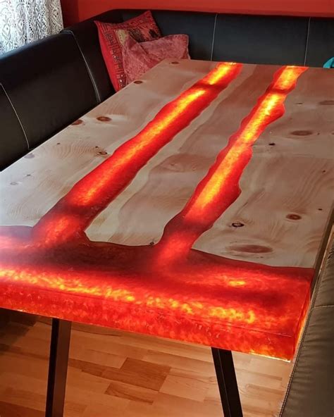 Fire Epoxy Table - Burning Table Design | Wood table design, Wood resin table, Resin furniture