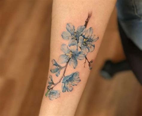 Blue Flower Tattoo