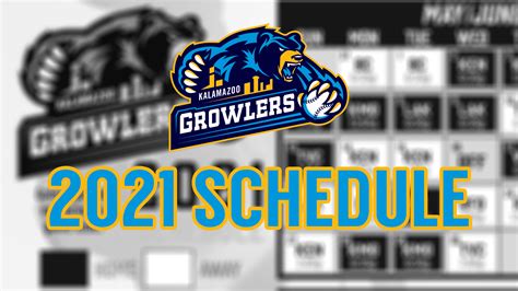 Growlers Release 2021 Schedule - Kalamazoo Growlers