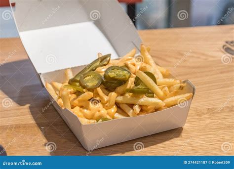 Burger King French Fries with Chili and Cheese Sauce Stock Image ...