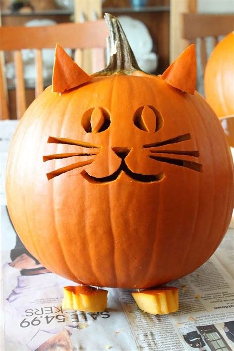 tolle katzen gesichter kürbisse schnitzen Funny Pumpkin Carvings ...