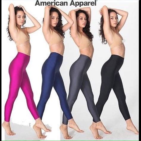 American Apparel | Pants & Jumpsuits | New American Apparel Nylon Tricot Leggings Size L | Poshmark