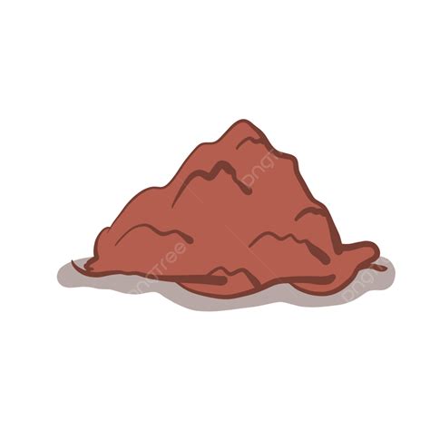 Mound PNG Image, Sand Mound Mound Vector Cartoon Hand Painted Deduction Free Element Material ...