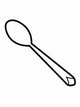 Spoon coloring pages sketch template