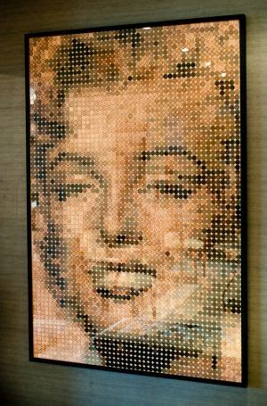 any warhol madonna painting made entirely of pennies | Modern art paintings, Painting, Sculpture ...