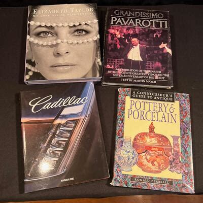 Coffee Table Books: Cadillac, Porcelain, Liz Taylor, (4) | EstateSales.org