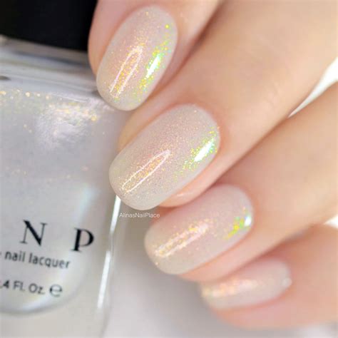 Pina Colada - Sheer White Holographic Shimmer Jelly Nail Polish by ILNP